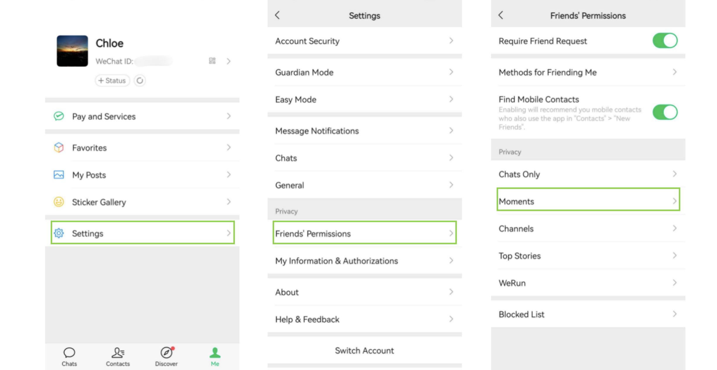 How Do I Set Privacy for Moments? – WeChat Help Center